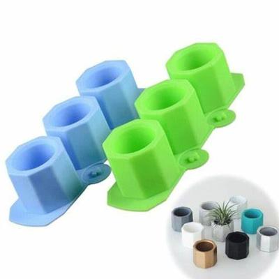 China Modern Mini Garden Resin Flower Pot Silicone Molds Ice Shot Cube Tray Candle Container for sale