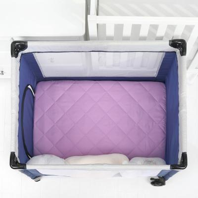 China Portable Air Mini Crib Sheet Comfort Microfiber Hutch Baby Crib Sheet Lilac for sale