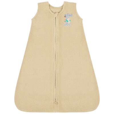 China Portable Soft Fleece Baby Sleeping Bag With Zipper Plush Inverted Baby Sleeveless Portable Covering Sleeping Bag for sale