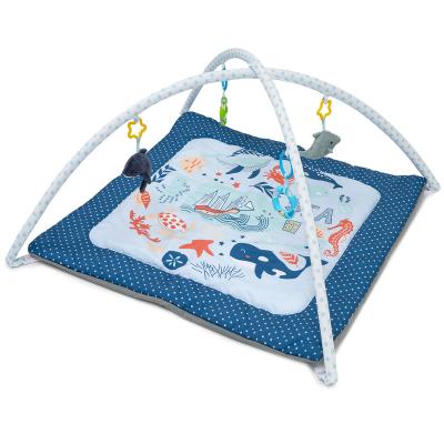 China Marine Theme Design Baby Gym Mat With Portable Toys for Boy and Girl Baby Care Play Mat for sale