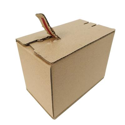 China Recyclable Custom Design Corrugated Zipper Shipping Mailer Cardboard Packaging Box With Self Adhesive Easy To Seal No Tape Required for sale