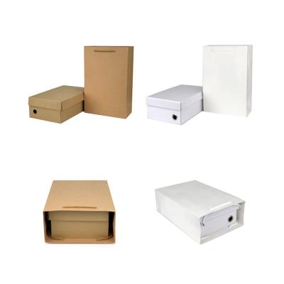 China Recyclable Corrugated Box Promotion Shoes Packaging Bag And Box for sale