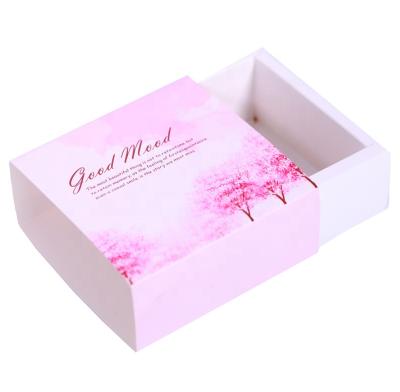 China Recyclable Custom Handmade Pink Cardboard Lipstick Box Packaging Drawer Pink Paper Box For Luxury Gift Packaging for sale