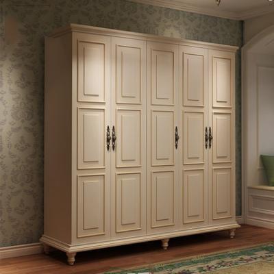 중국 Five Doors Elegant Modern White European Whole Wardrobe French Rural Furniture bng004 판매용