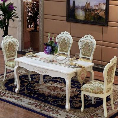 China European Classic Antique Style Italian Dining Table, 100% Italy Style Solid Wood Luxury Round Dining Table Set pfy10027 for sale