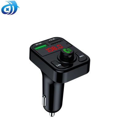 China Mobile Phone Dual Usb Tooth Fm Transmisor 15W Transmitter Card Charger Fast Charging Blue Car MP3 Player for sale