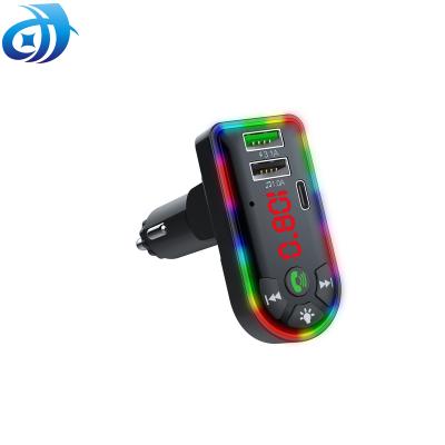 China Type aux. Blue C Car Fm Transmitter Mobile Phone MP3 Player Tooth Bluetooths 5.0 Card Bloototh 2 Usb 1 Usb Charger for sale