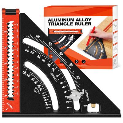 China Multi-Function Folding Triangle Square Ruler Woodworking Drawing Square Ruler for sale