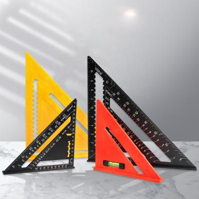 China 7/12inch Triangle Angle Protractor Aluminum Alloy Speed Square Measuring Ruler Carpenter woodworking Measure Tool for sale