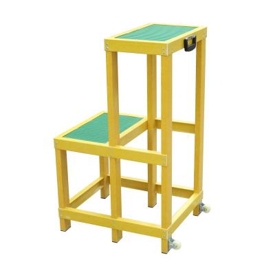 China Hot Sales 2 Step Stools Low Price Electric Insulated Step Ladders FRP Insulation Ladders Step Ladders Electric Insulated Fiberglass Seat Stool for sale