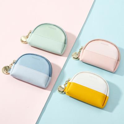 China Hot Sale Small Mini Custom Leather Coin Purse Portable and Fashional Vegan Leather Coin Pouch for sale