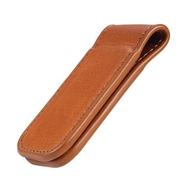 China Hot Sale High Quality Vintage Cowhide Rfid Wallet Slim Minimalist Credit Card Holder Magnetic Leather Money Clip For Men for sale