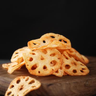 China Lotus Root Crispy Vacuum Fried Lotus Root Slice Snacks Dry Vegetable Chips for sale