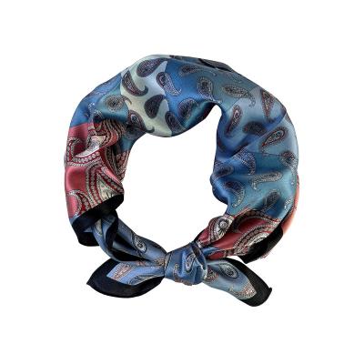 China Wholesale Custom Twill Square 100% Silk Scarf Bandana Designer Head Hair Scarf Square Printing for sale