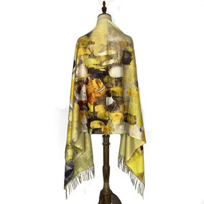 China Classic Wholesale Warm Scarf Shawls Women Plaid Cashmere Scarf Plaid Color Shawl for sale