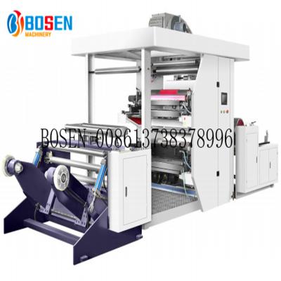 China Full Automatic Building Material Stores 2 Colors Roll Tto Roll Flexographic Printing Machine For Paper for sale