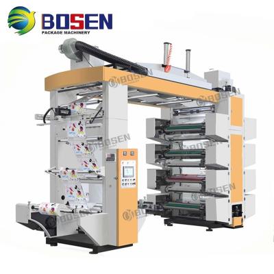 China Overhauled printing is avaible high quality 8 color Flexo printing machine for plastic film bag for sale