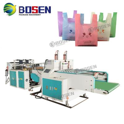 China Flat Bag Biodegradable Bag Making Machine Plastic Yaskawa 600-700pcs/min for sale