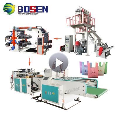 China High Speed ​​T Shirt Bag Vest 500-700pcs/minHDPE T Shirt Bag Making Machine for sale