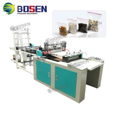 China Automatic Thickness Bag Plastic Film LDPE PP Ziplock Bag Making Machine for sale