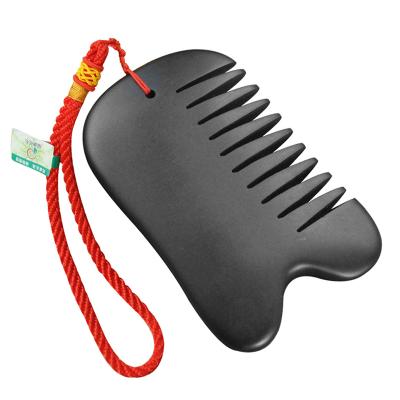 China Bian Stone Gua Sha Comb High Quality Comfortable Shape Real Natural Comb Wholesale Shape Face Guasha TOOL Jade Gua Sha Bian Stone for sale