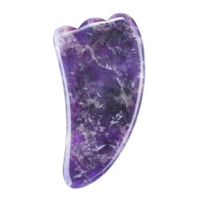 China NO.1 Supplier 100% Direct Natural Popular High Quality Amethyst Jade Gua Sha For Facial Massage for sale