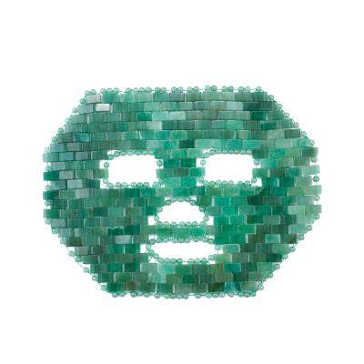 China 2021 Anti-wrinkle best-selling quality guarantee Natural Green Aventurine Jade Eye Facial Mask for sale