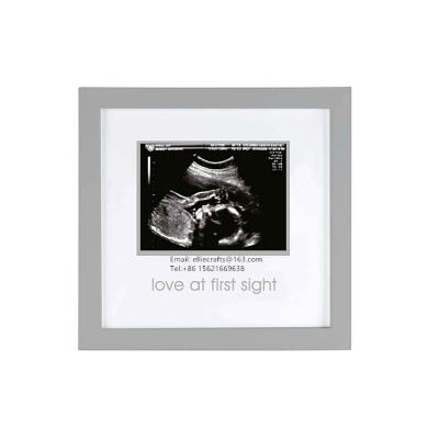 China Amazon Hot Selling Home Decoration Love To The Wood Picture Frame Premier Ultrasound Frame Sonogram Frame Gray Photo Frame for sale