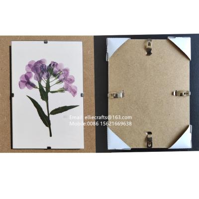 China Home Decoration Paper Corner Wrapping All Size Picture Picture Frameless Frameless Photo Frame Wall Hanging Clip Frame Glass Photo Frame for sale