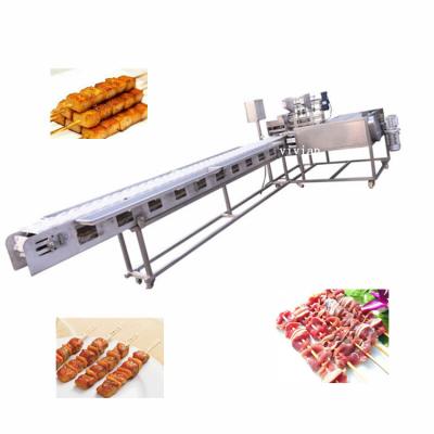 China food industry automatic shrimp skewer machine, kebab machine, kabab maker machine for sale