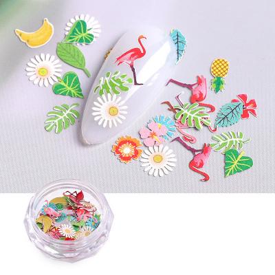 China Nail Art Manicure Flower Wood Pulp Nail Decals Nail Art Decoration 3d Mixed Patch Letter Animal Nail Accessories for sale