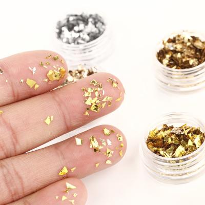 China Nail Art Glitter Gold Silver Nail Art Foil Nail Art Sticker Nail Decoration Aluminum Foil for sale