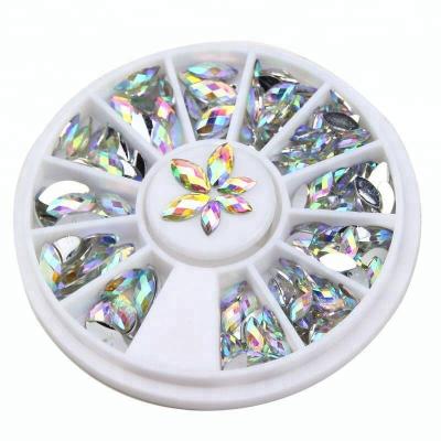 China Nail Art Wheel Sticker Rhinestones Nail Art Accessories Horse Eyes Gem Marquise Crystal Glitter Super Shiny ab Nail Beauty 3D Nail Decoration for sale