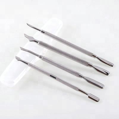 China High Quality Cuticle Remover Cuticle Pusher Kits Manicure Sets Double Ended 4 Pieces Stainless Steel Manicure Pedicure Polish Nail Set for sale