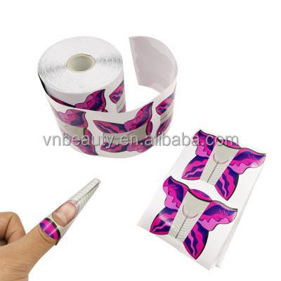 China Salon Professional Butterfly Adhesive Nail Form For Acrylic/UV Gel Nails Extension Tips Nail Paper Form for sale