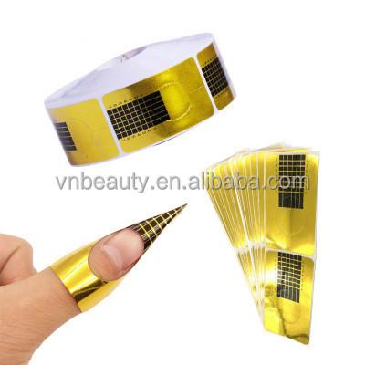 China Professional Salon Gold Nail Guide Sticker Tape Nail Art Guide Stickers Sculpting Extension Nail Forms for sale