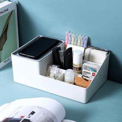 China Simple Display Makeup Organizer Portable Cosmetic Box Office Storage Case for sale