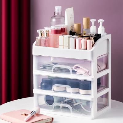 China Plastic Cosmetics Crystal Makeup Organizer Storage Box of Viable Desk Drawers for sale