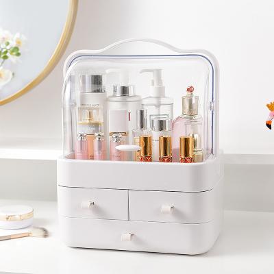 China Japan Style Portable Transparent Cosmetic Organizer Clear Makeup Container Storage Drawer Plastic Box for sale