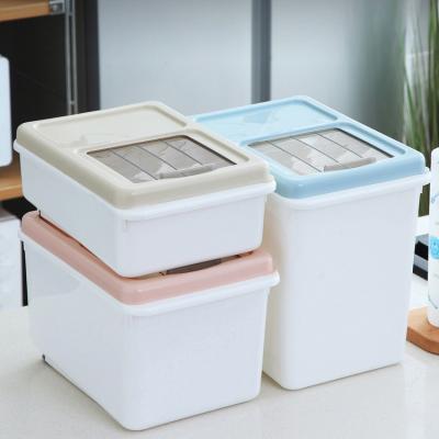 China Sustainable Rice Storage Box Cereal Bean Container Sealed Box Food Plastic Containers for sale