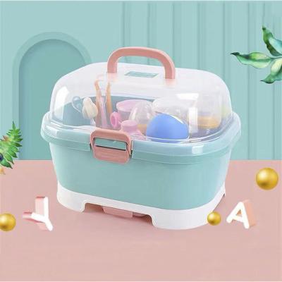 China Sustainable Useful Plastic Milk Care Bottle Feeding Bottle Drying Rack Storage Box for sale