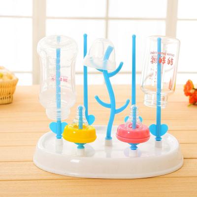 China BPA Free Wholesale Portable Storage Cup Holder Baby Feeding Bottles Cleaning Drying Rack For Baby for sale