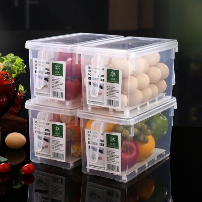 China Viable Kitchen Jar Grains Beans Storage Organizer Food Containers Refrigerator Transparent Sealed Storage Boxes for sale