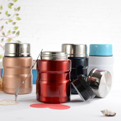 China Double Wall Stainless Steel Vacuum Braised Beaker Lunch Box Sustainable Insulated Burning Pot for sale