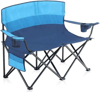 China The modern double camping chair, folding chairs leisure for hiking, fishing, beach, picnic outdoor garden patio for sale