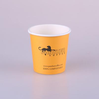 China Wholesales 4oz Disposable Custom Design Printed Disposable Paper Cup For Hot Drink Packaging for sale