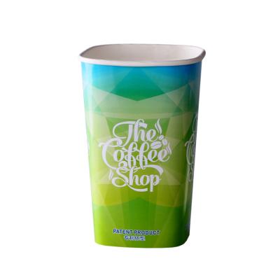 China Single Wall Square Paper Cup Eco - Friendly Disposable For Drinks for sale