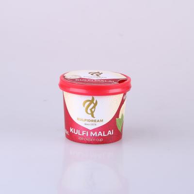 China Factory Price 4oz Disposable Ice Cream Disposable Paper Cup With Lid And Spoon for sale