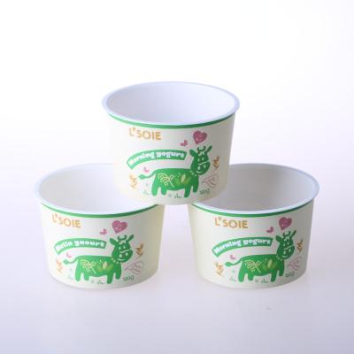 China DOUBLE WALL 5oz Wholesale Disposable Plastic Yogurt Cups With Lid For Yogurt for sale