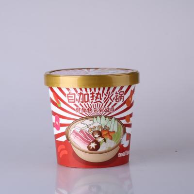 China New Design Disposable 24oz Disposable Paper Bowl With Paper Lid For Instant Noodles for sale